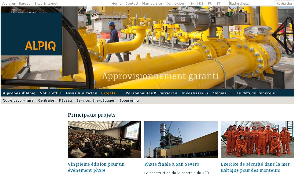 Alpiq fournisseur de gaz naturel