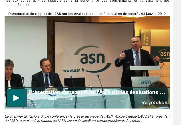 Nucléaire: rapport complémentaire de l&rsquo;ASN