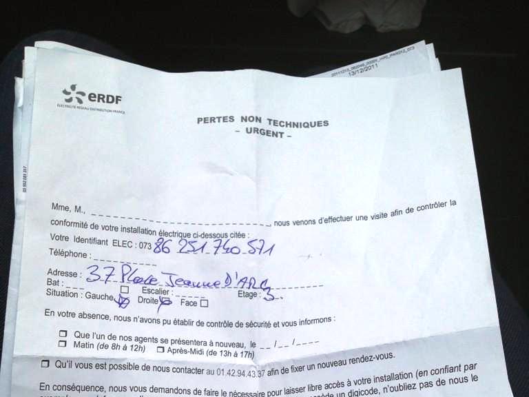 Une Parisienne dénonce les pratiques d&rsquo;ERDF