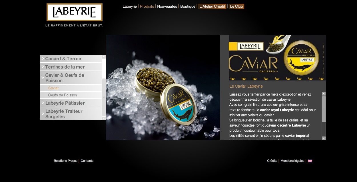 Labeyrie-Certinergy, c&rsquo;est oeufs oeufs d&rsquo;esturgeon