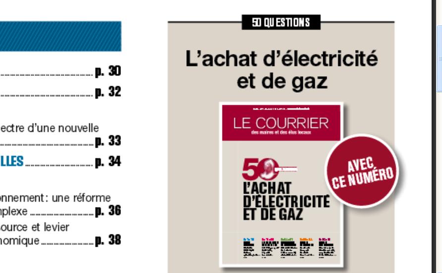 Courrier des maires: 50 questions sur l’achat d’énergie