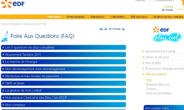 Promenade dans la FAQ d&rsquo;EDF
