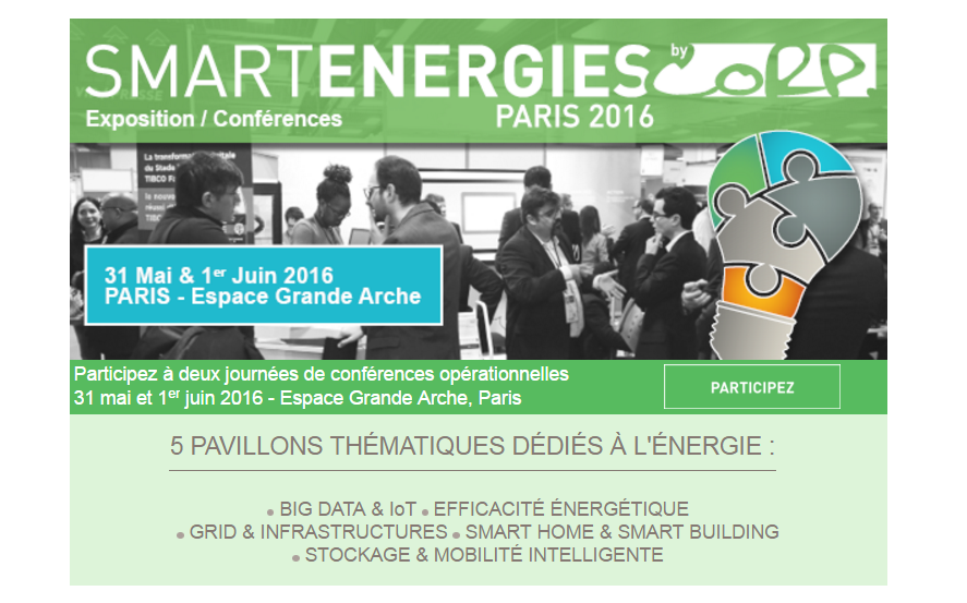 31 mai & 1er juin : smart energies expo 2016