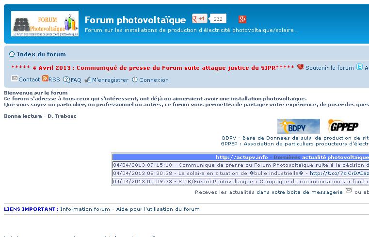 Le Forum Photovoltaïque propose la paix des braves au SIPR