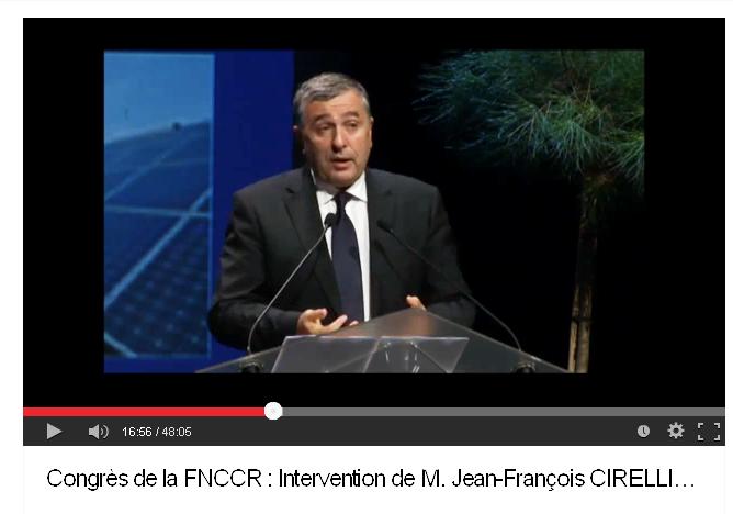 Congrès de la FNCCR: intervention de Jean-François Cirelli