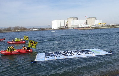 Greenpeace s’invite à Fessenheim, la CGT s’insurge
