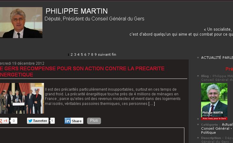 Philippe Martin nommé ministre de l’Écologie