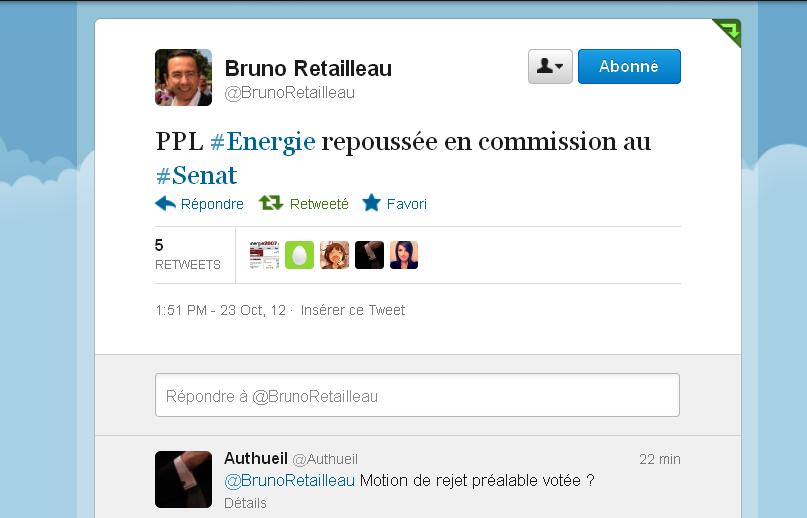 Sénat: la PPL Brottes repoussée en commission