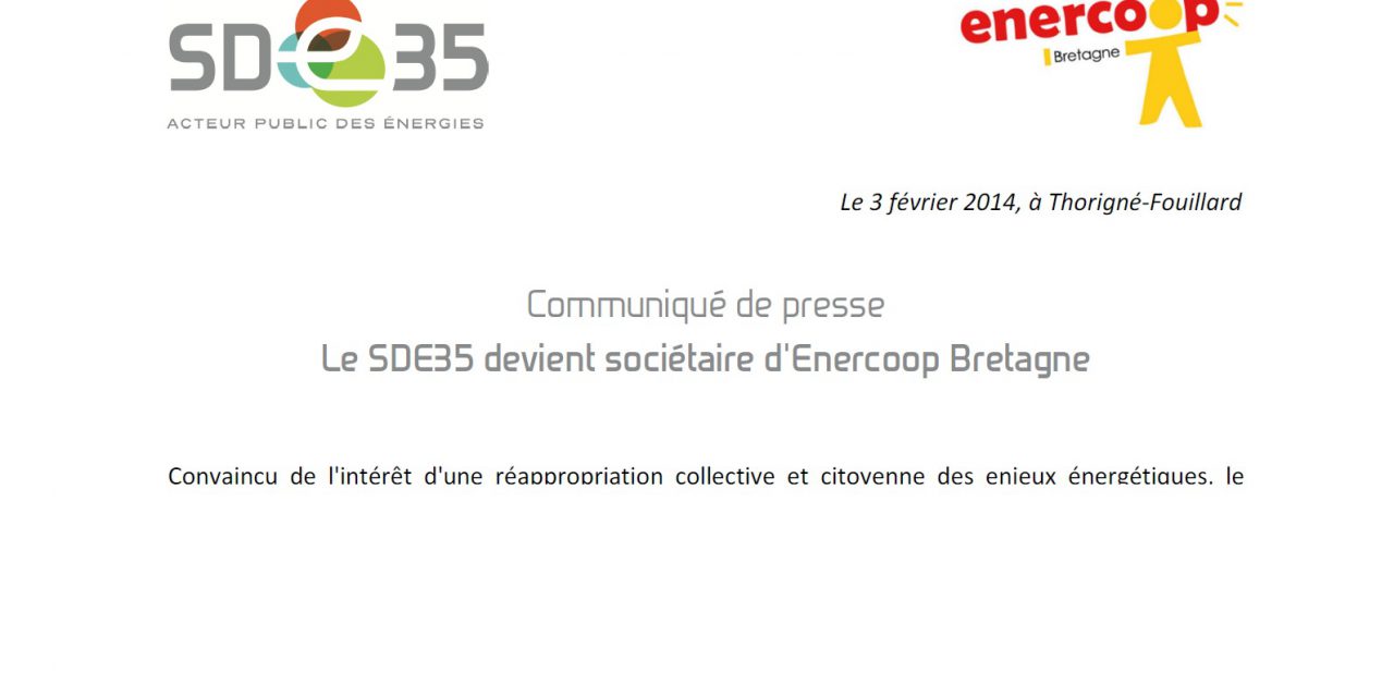 SDE35 actionnaire d’Enercoop