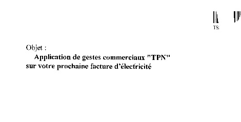 Le «geste commercial TPN» d’EDF