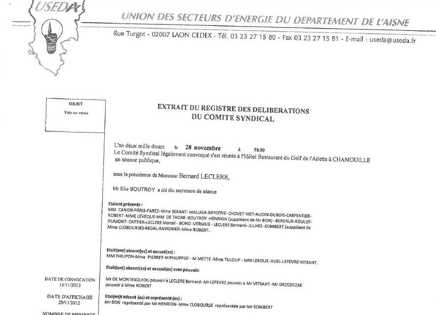 Changements comptables d&rsquo;ERDF: motions du SDE 82 et de l&rsquo;USEDA