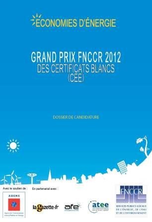 Quatrième édition du Grand prix FNCCR des certificats blancs