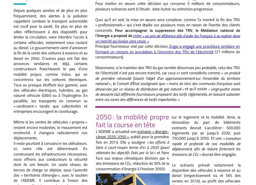 Newsletter territoire d’énergie n° 4