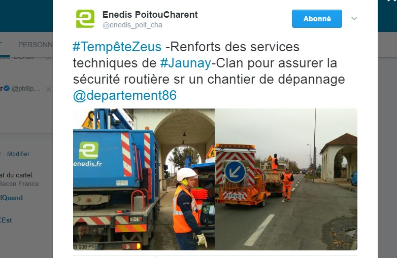 Tempête Zeus: encore 220.000 foyers privés d’électricité