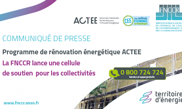 ACTEE : lancement d’une cellule de soutien au service des collectivités