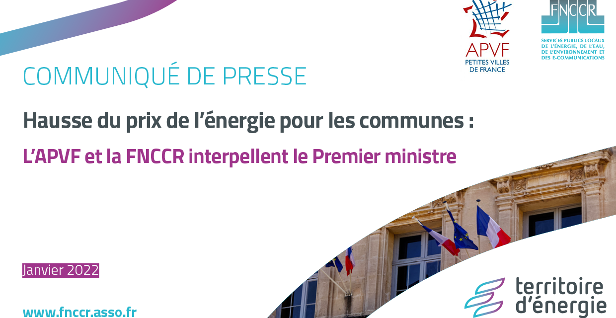 Hausse du prix de l’énergie : l’APVF et la FNCCR interpellent le Premier ministre