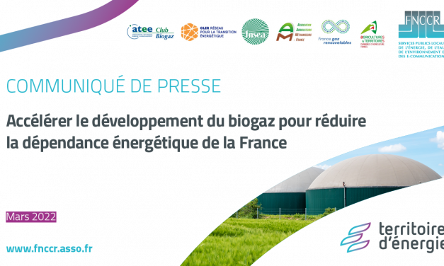 Accélérer le développement du biogaz pour réduire la dépendance énergétique de la France