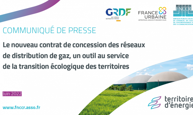 Transition écologique des territoires : nouveau contrat de concession des réseaux de distribution de gaz