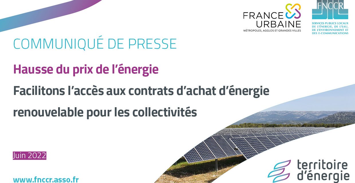 Hausse du prix de l’énergie : faciliter l’accès aux contrats d’achat d’EnR pour les collectivités