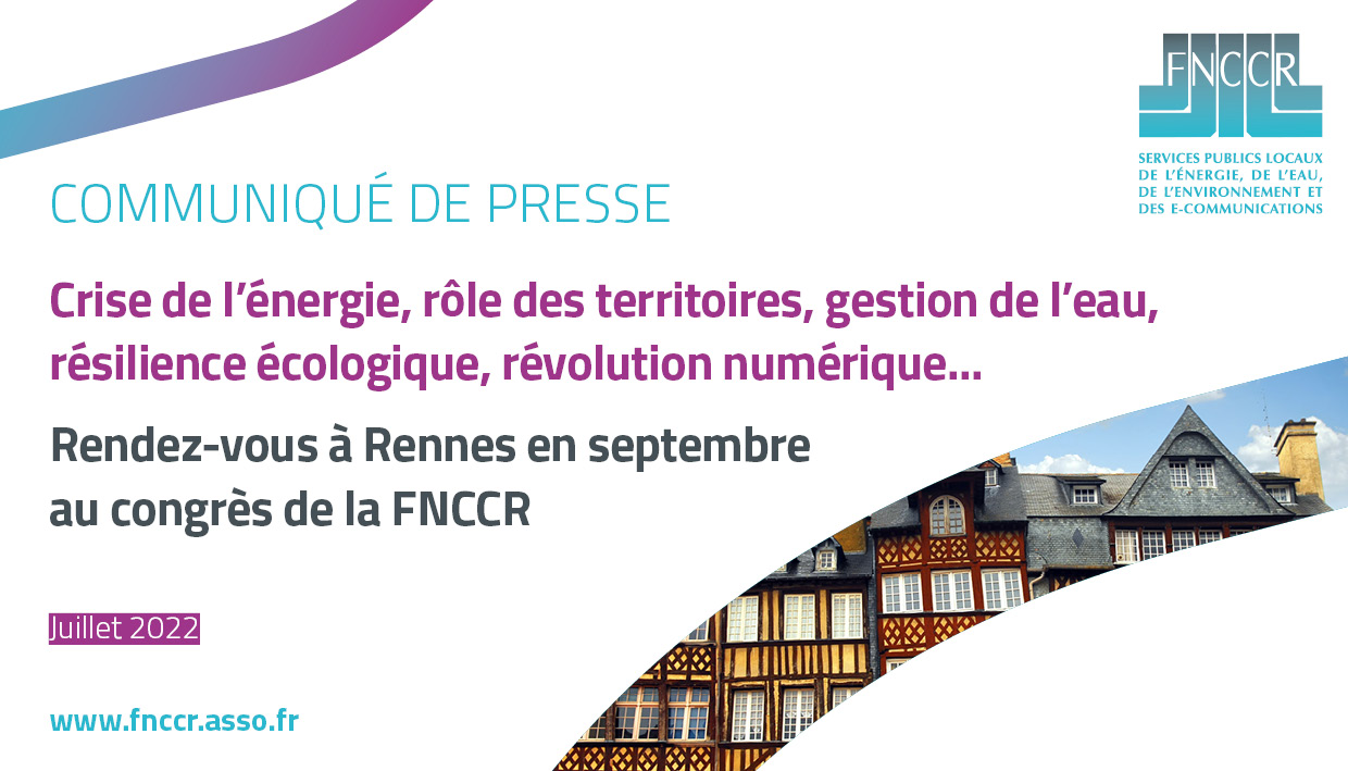 38è congrès de la FNCCR : les collectivités se donnent rendez-vous à Rennes en septembre