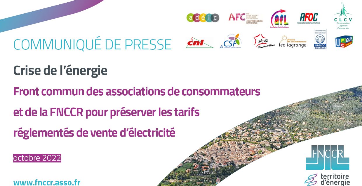 TRVE : front commun des associations de consommateurs et de la FNCCR