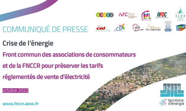 TRVE : front commun des associations de consommateurs et de la FNCCR