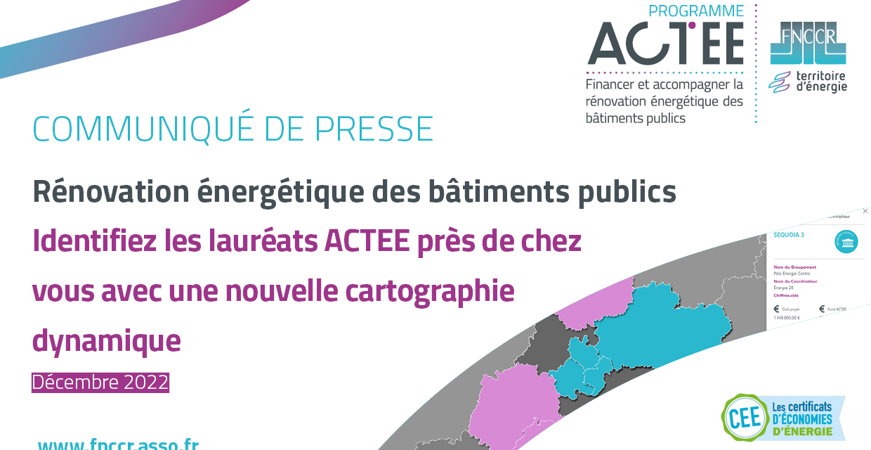 Programme ACTEE : identifiez les lauréats près de chez vous avec une nouvelle cartographie dynamique