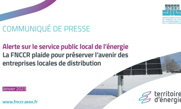 Service public de l’énergie : la FNCCR plaide pour préserver l’avenir des ELD