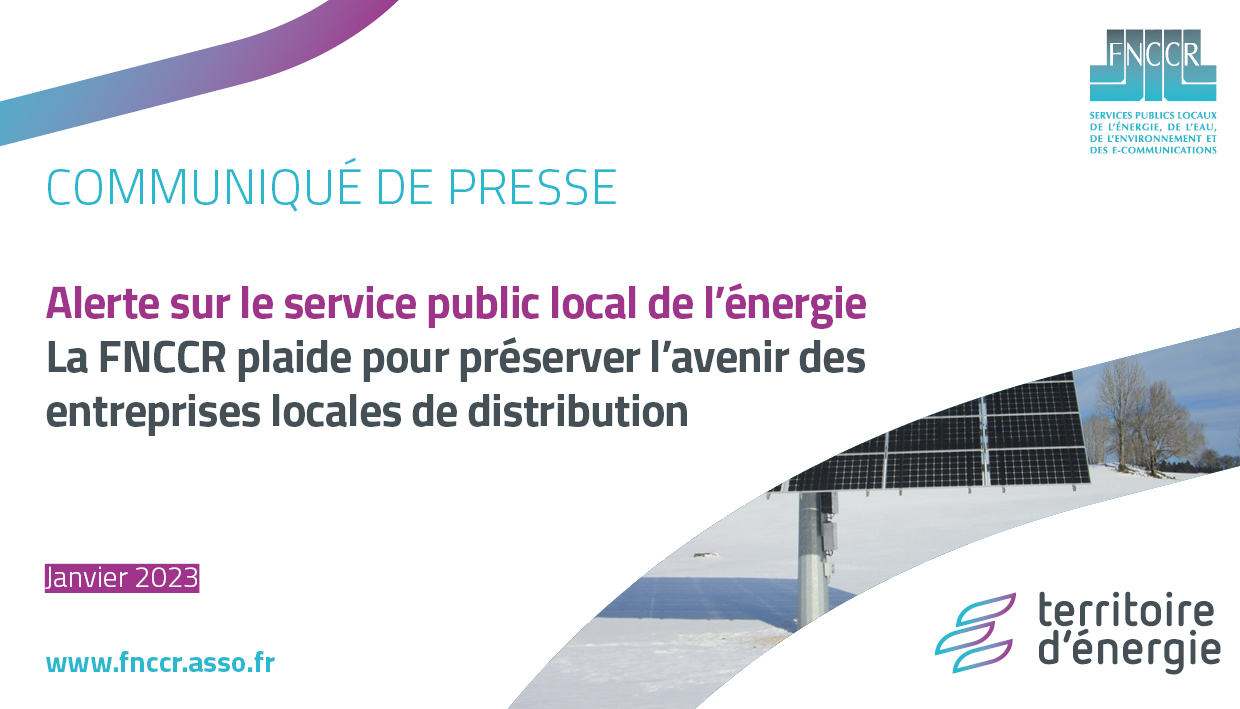 Service public de l’énergie : la FNCCR plaide pour préserver l’avenir des ELD