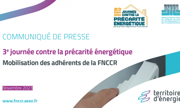 3e journée contre la précarité énergétique : les adhérents de la FNCCR se mobilisent